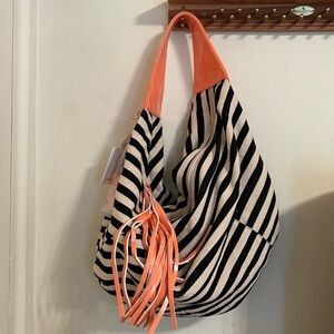 NWT Poverty Flats Striped Bag